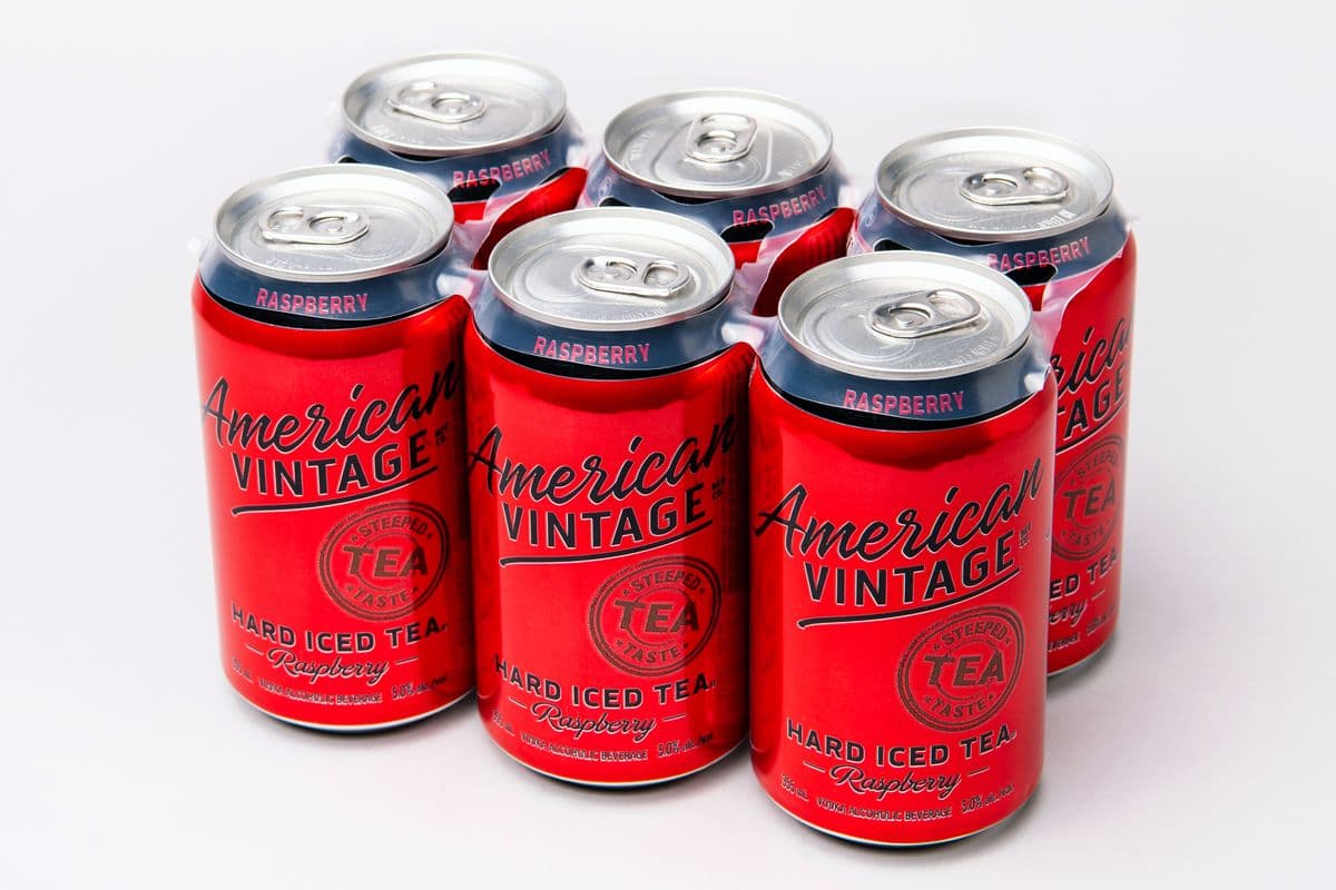 American Vintage Iced Tea Raspberry (6 Cans)