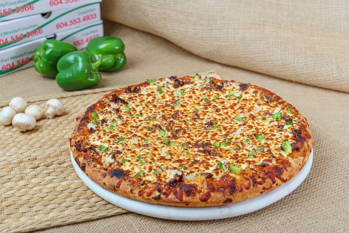 Large BBQ Steak Pizza