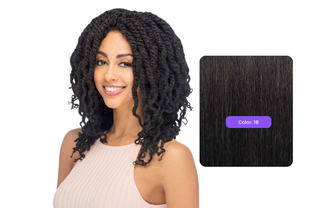 (#1B) Vivica Fox Human Afro Soul Kinky Bulk 16" - HKBK16