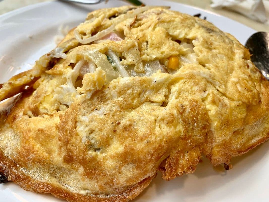 187. Egg Foo Young with Shredded Chicken