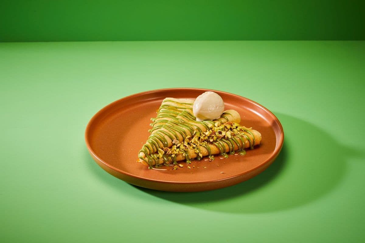 Pistachio and White Chocolate Crunch- Crepe