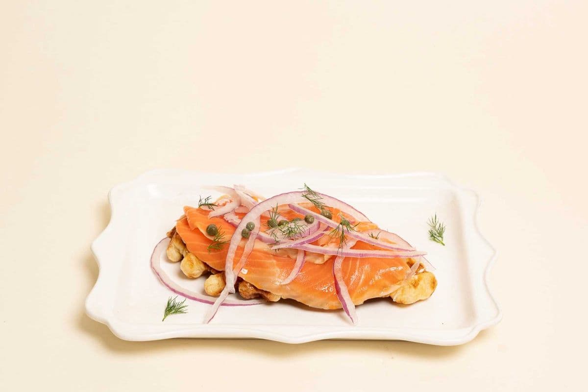 Smoked Salmon Croffle