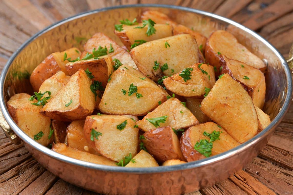 Garlic potatoes.