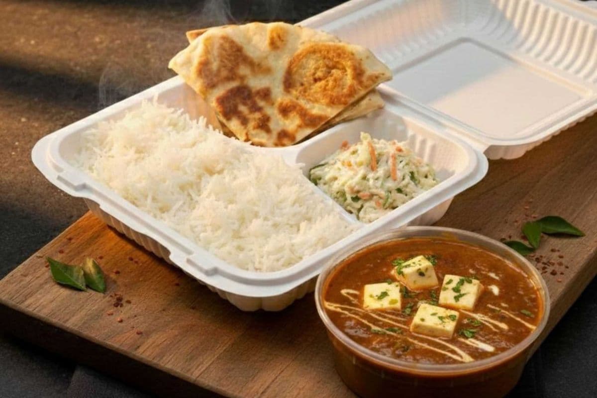 Kadai Paneer with Basmati Rice and Butter Naan