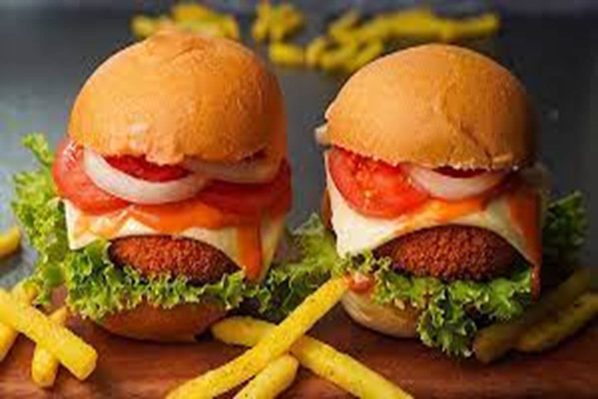 Aloo Tikki Burger and Pop