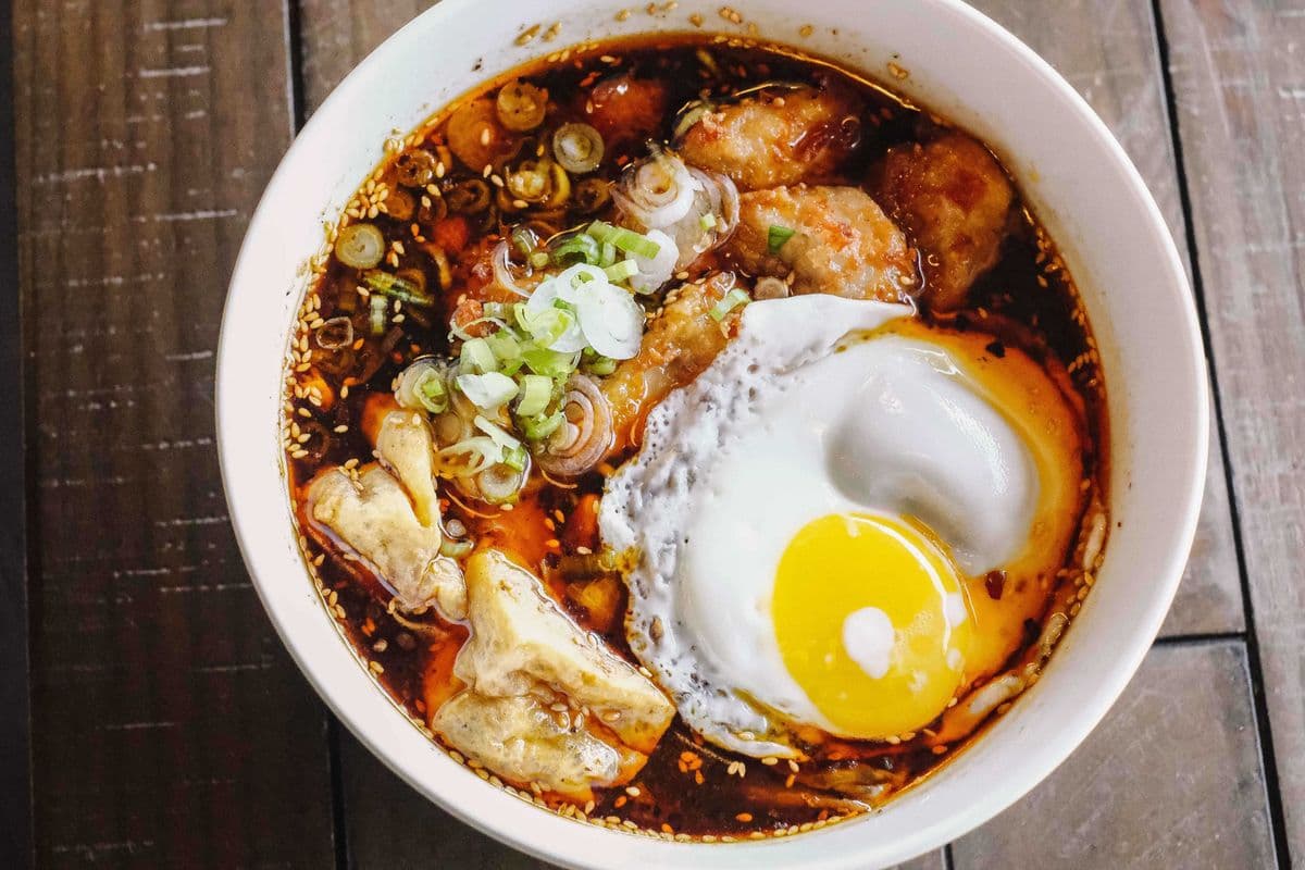 Spicy Chicken Rice Noodles Soup