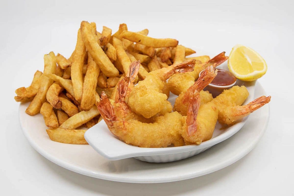 Black Tiger Shrimp (8 pcs) and Chips