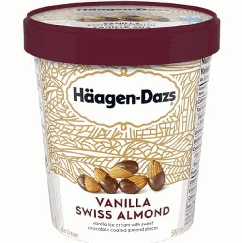 Haagen-Dazs Vanilla Swiss Almond (450ml)
