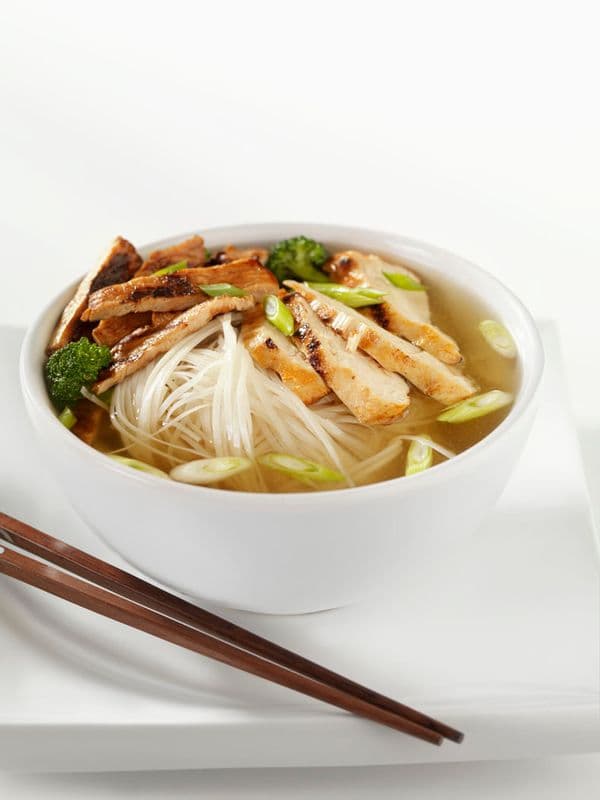 Grilled Chicken and Pork Noodle Soup