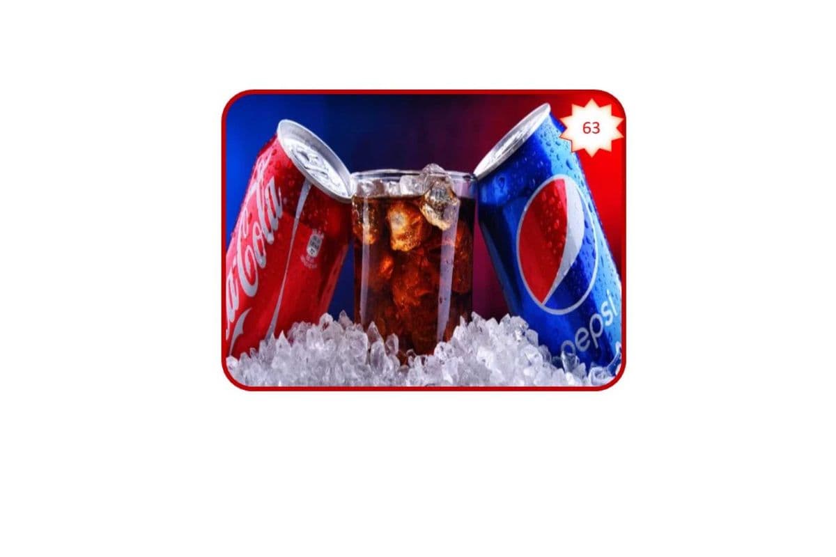 63. Soft drink (coke, Ginger Ale, Pepsi)