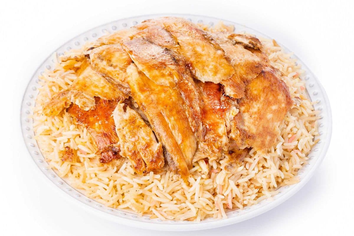 Chicken on Rice or Fries