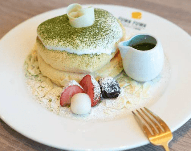 7. Matcha White Chocolate Pancake