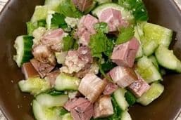 C2. Stewed Pork Hocks on Cucumbers 肘子拍黃瓜