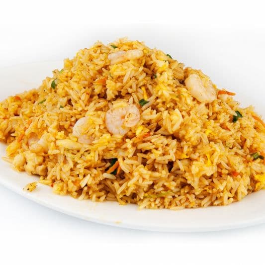66. Szechuan Fried Rice with Chicken and Shrimp