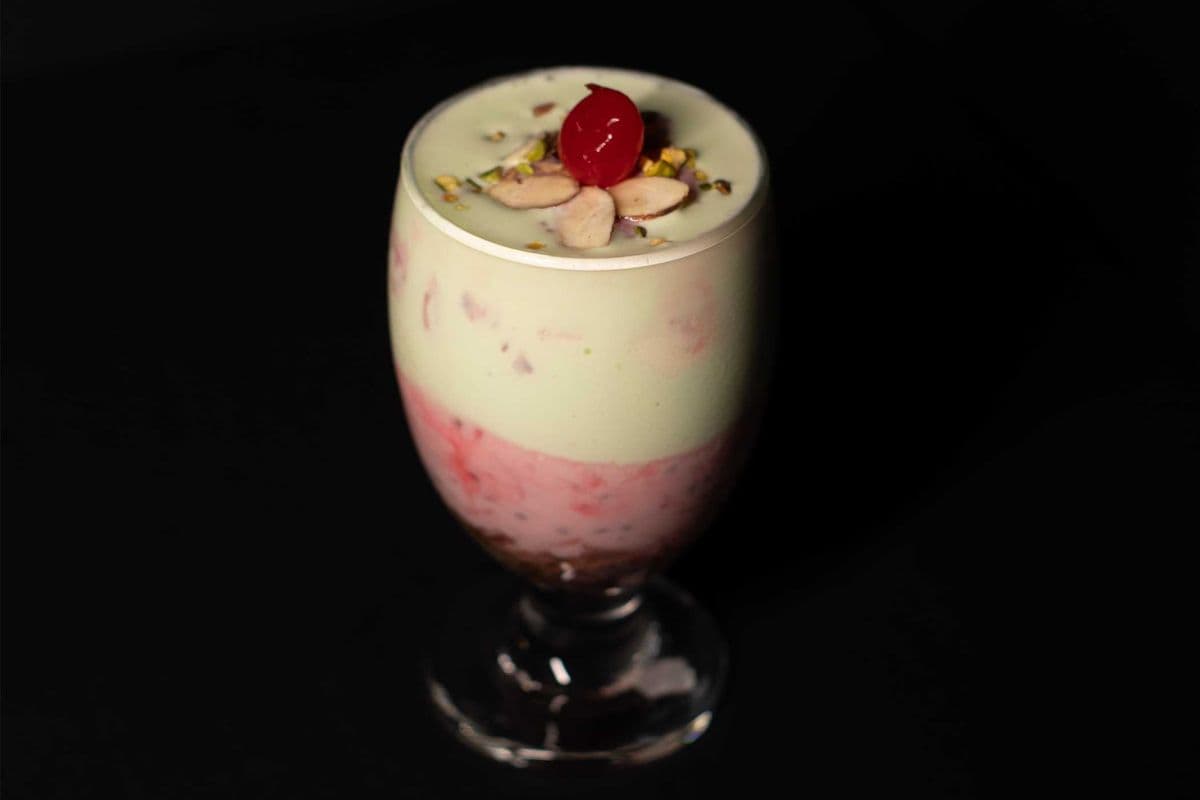 Strawberry Royal Kulfi Ice cream Falooda