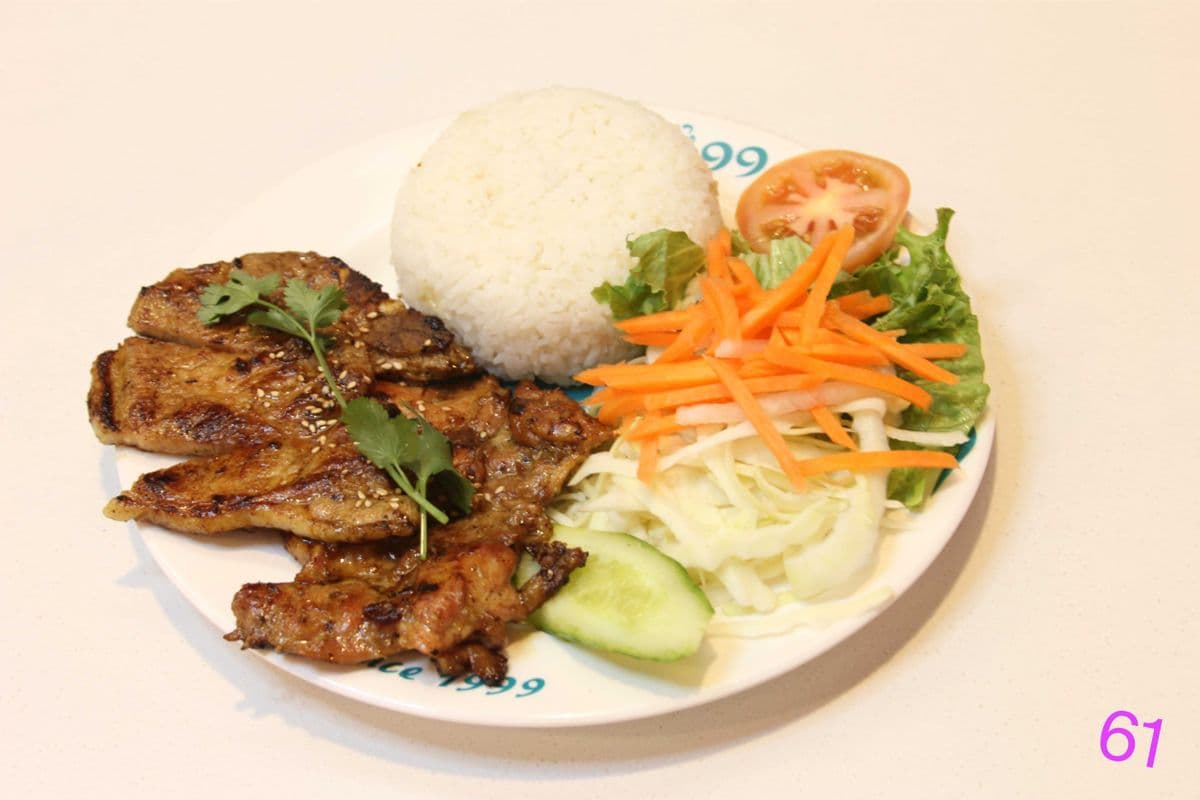 61. Grilled Lemongrass Pork Chops on Rice