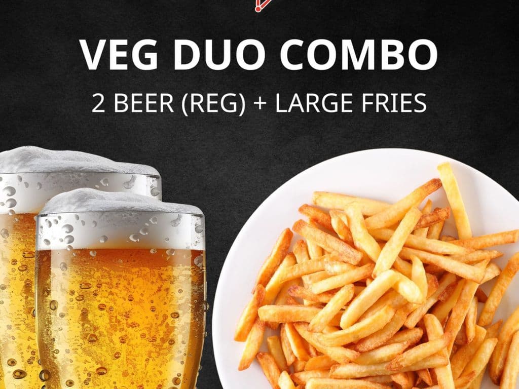 Veg Duo Combo (2 Beers + Large Fries)