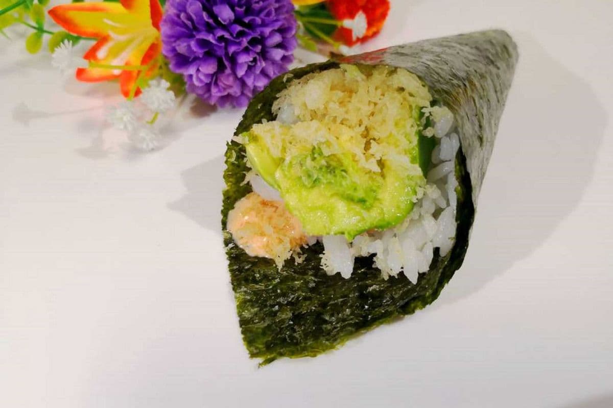 Yam and Avocado Hand Roll