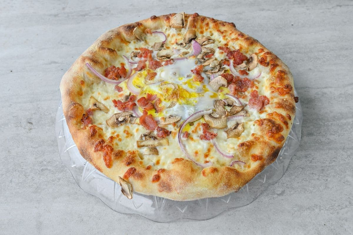 2 Pizzas extra-larges carbonara / 2 Extra-Large Carbonara Pizzas