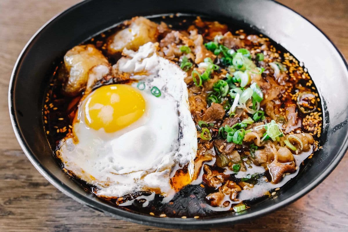 Spicy Snow Beef Udon Soup
