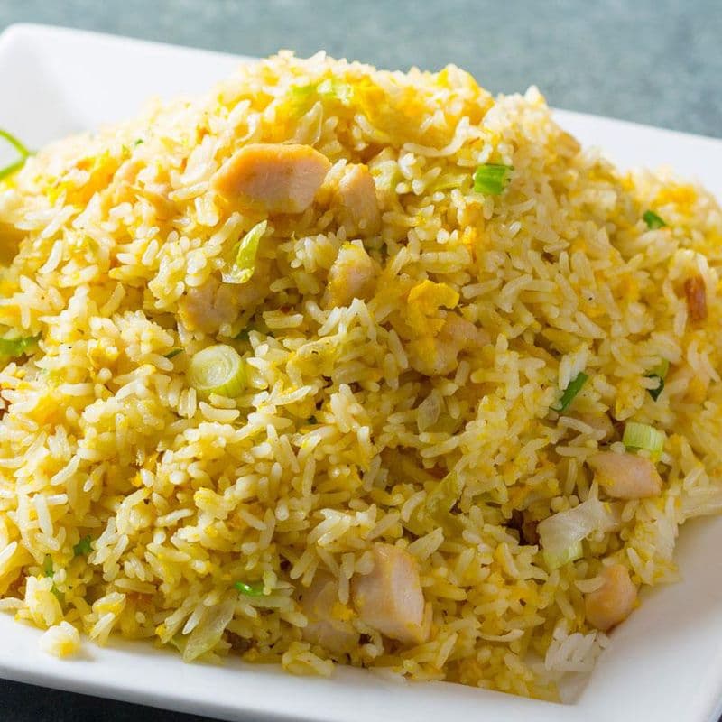 Diced Chicken with Salted Fish Fried Rice 咸魚雞粒炒飯