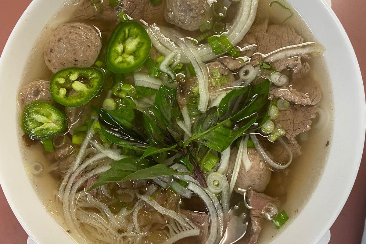 10. Rice Noodles with beef & Meatballs