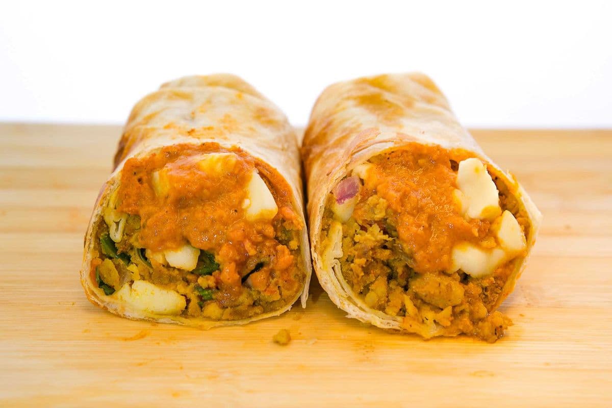 NEW!!! Cheese Curd Curry Frankie (Vegetarian)