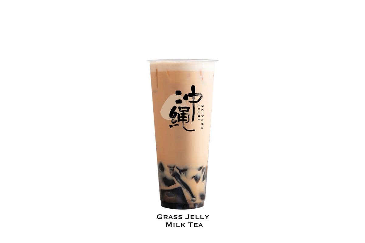 Grass Jelly Milk Tea