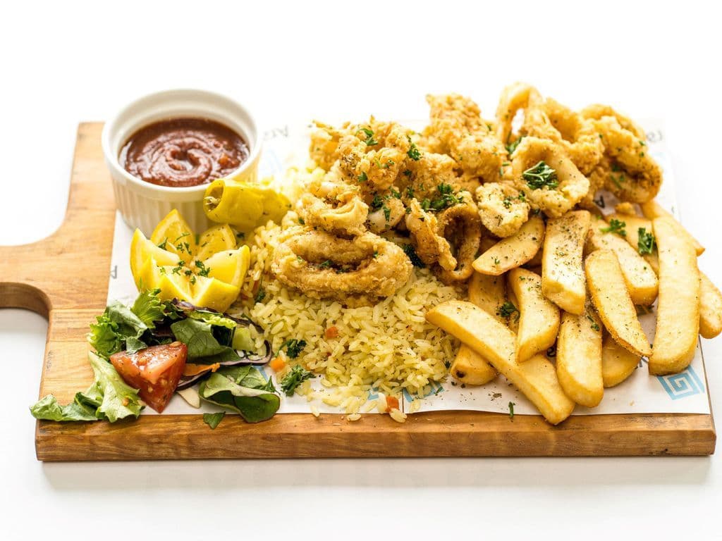 Assiette de Calmars Frits / Plate of Fried Squid