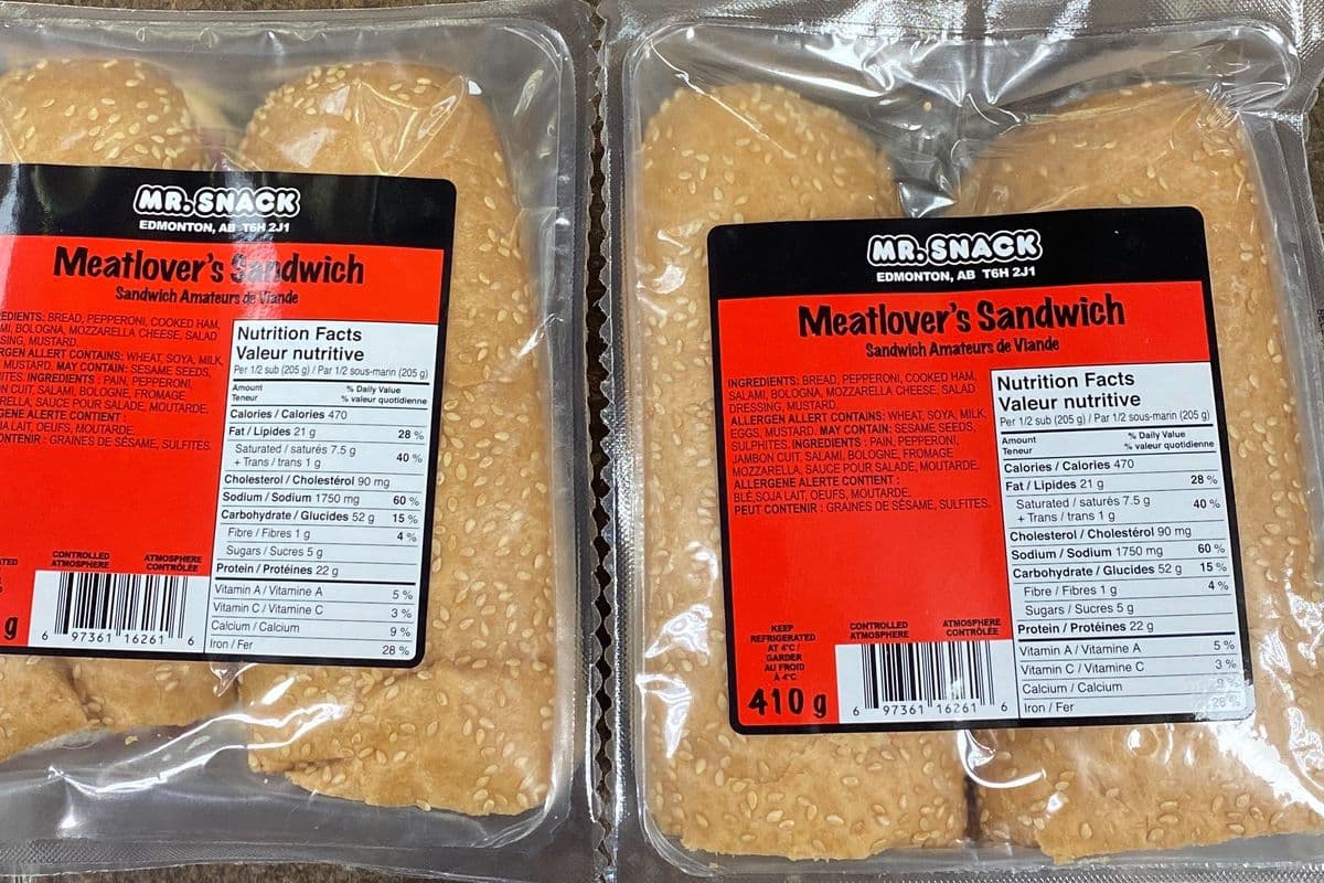 Meatlover’s Sandwich (410g) (470 Cal)