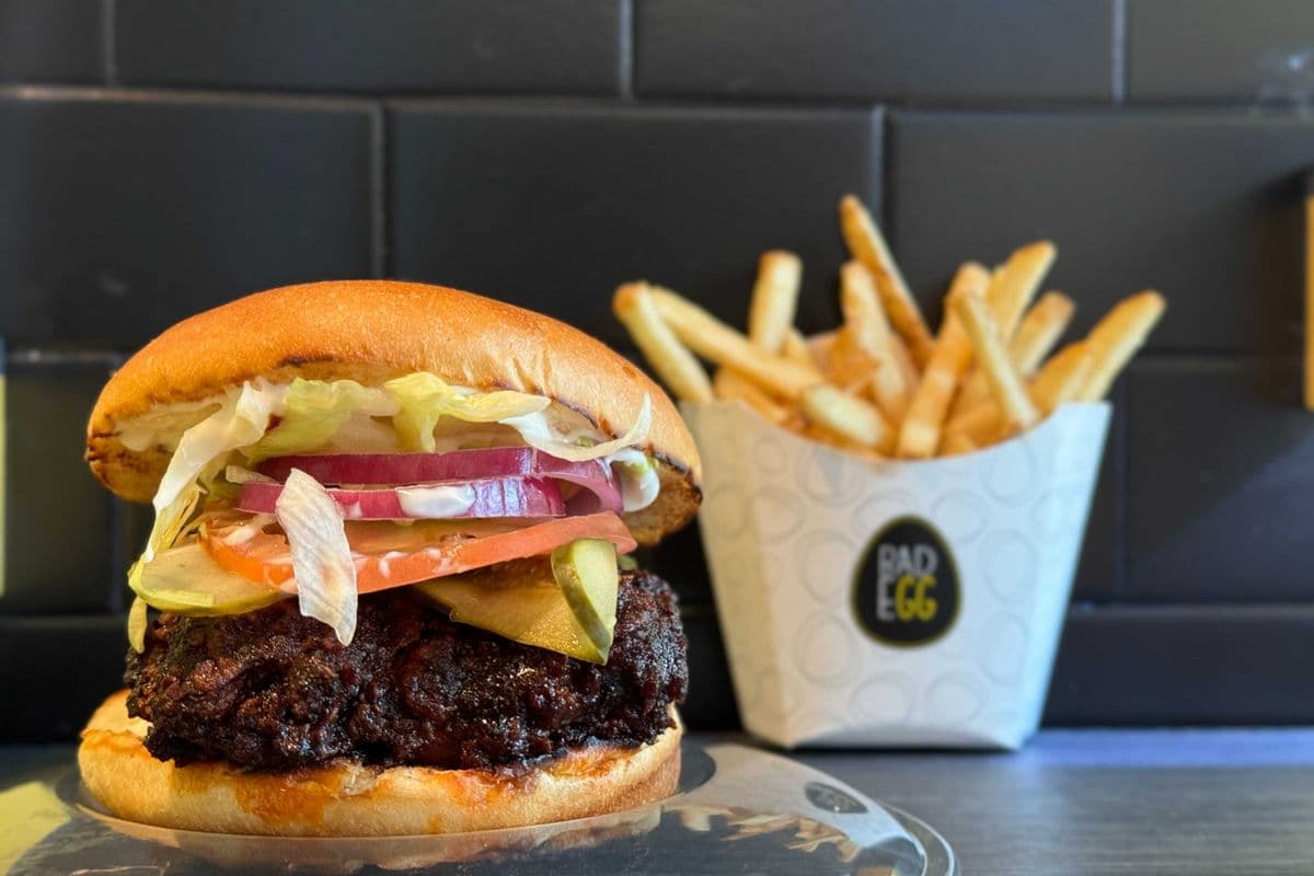 Korean Firefly Burger (Chicken) with Fries