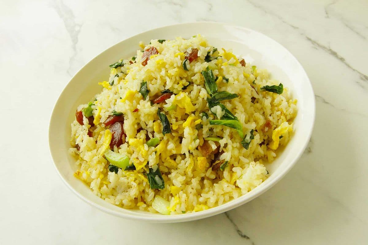 Fried Rice with Vegetables, Salted Pork & Chinese Sausage 招牌菜飯