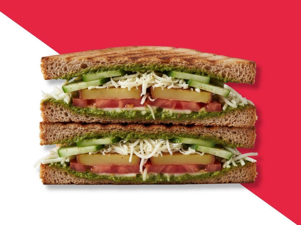 Veg Cheese Grill Sandwich (4 Pcs)