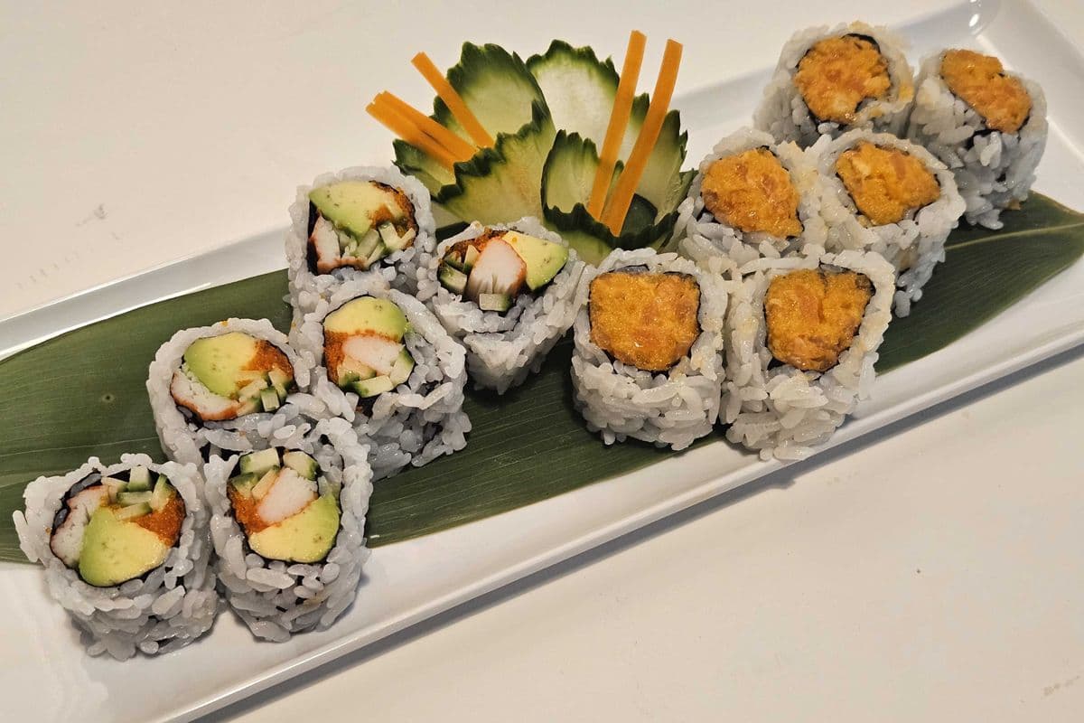 California & Spicy Salmon Rolls