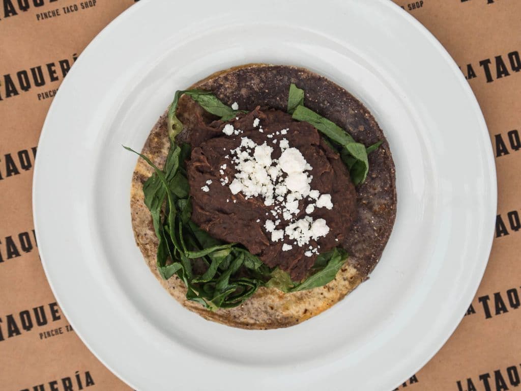 Taco Corn Frijoles Refritos