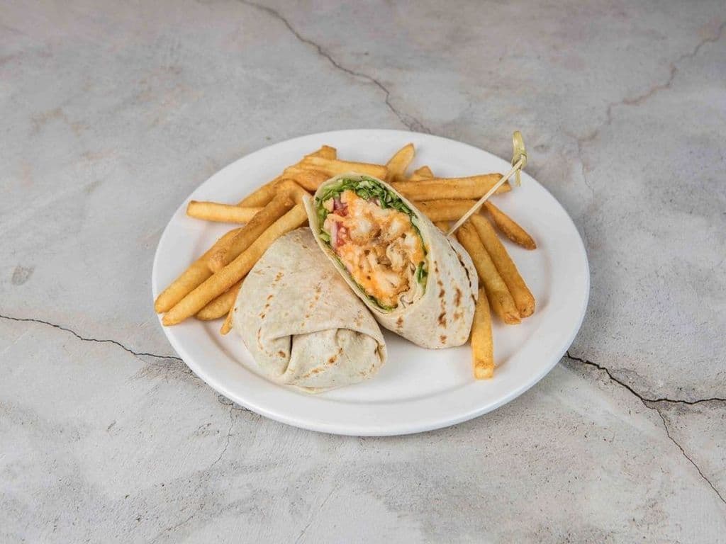Chicken Caesar Wrap With Fries
