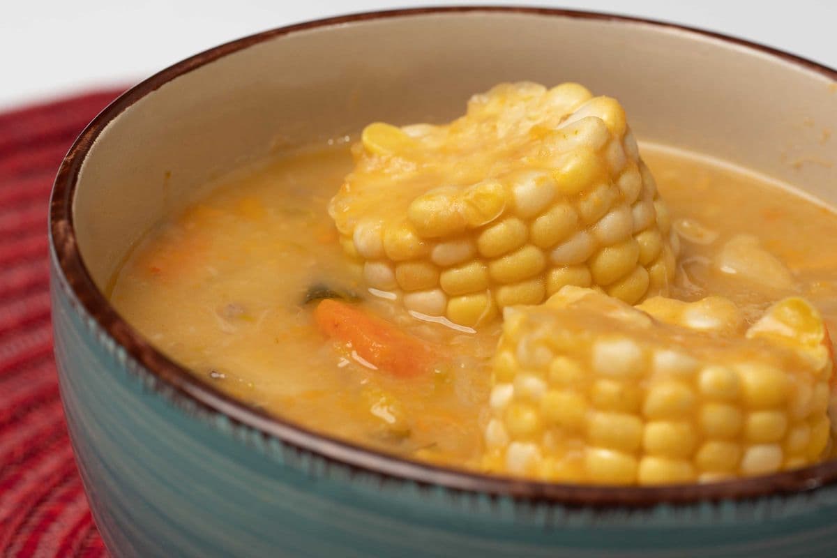 Caribbean Corn Soup + Side Salad