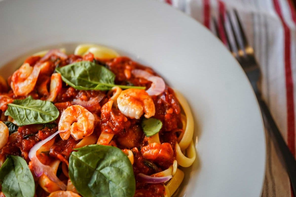 Small Shrimp Arrabiata Pasta