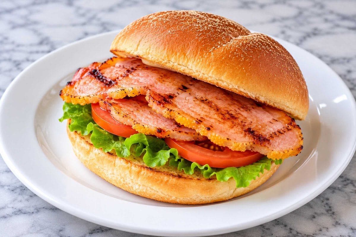 Peameal Bacon on a Bun