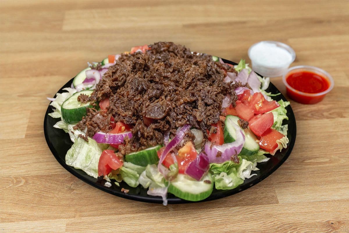Beef Steak Over Salad