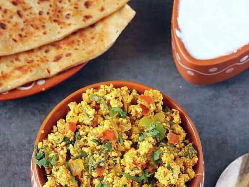 Paneer Burji with Parantha
