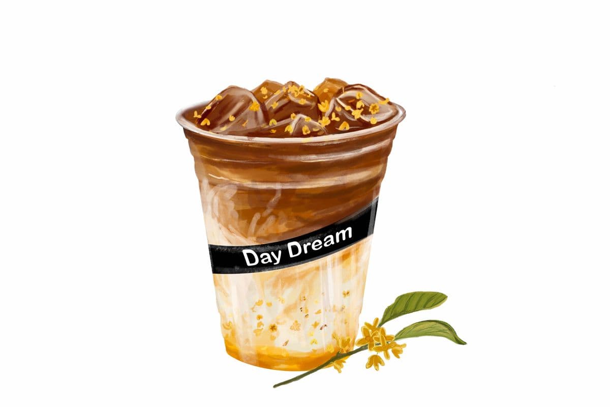 Osmanthus Rice Wine ICE Latte (14oz)