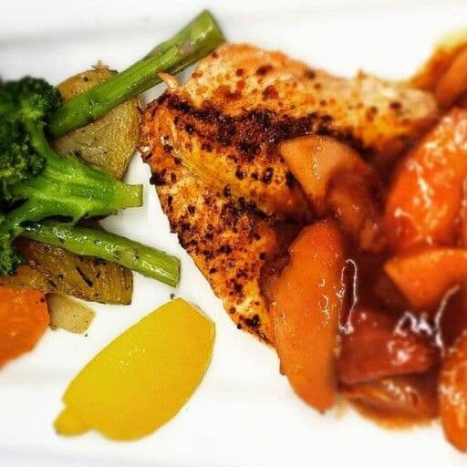 Roasted Garlic Pepper Crusted Salmon