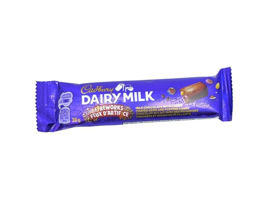 Cadbury Dairy Milk Fireworks Chocolate Bar with Popping Candy 38g