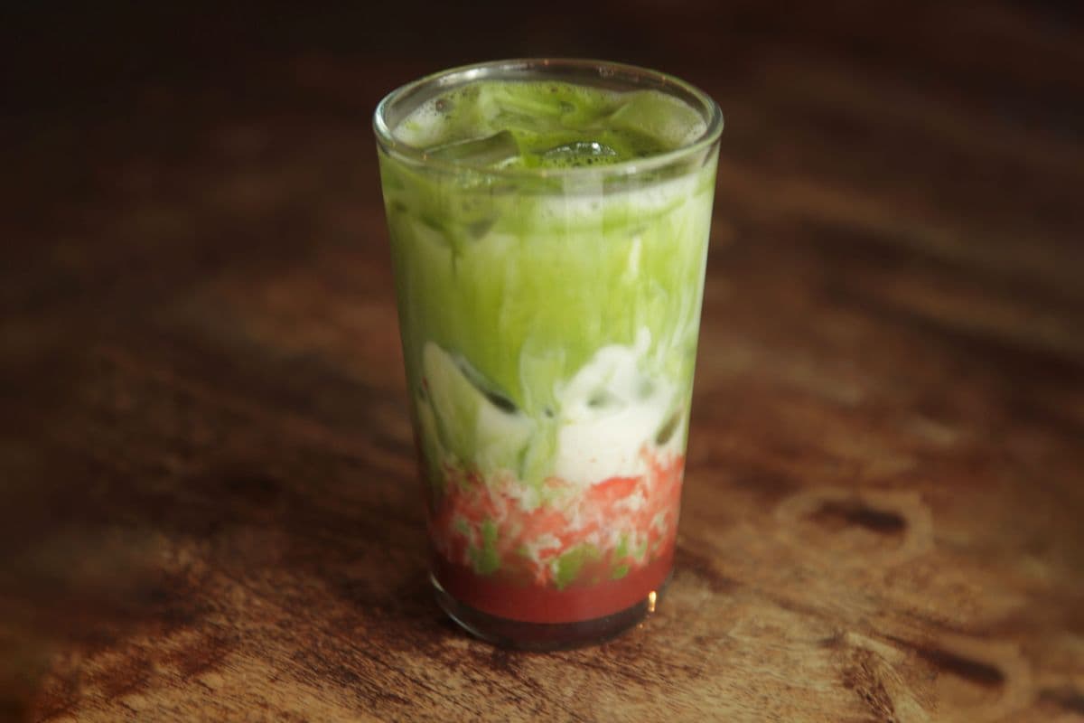 Iced Strawberry Matcha Latte