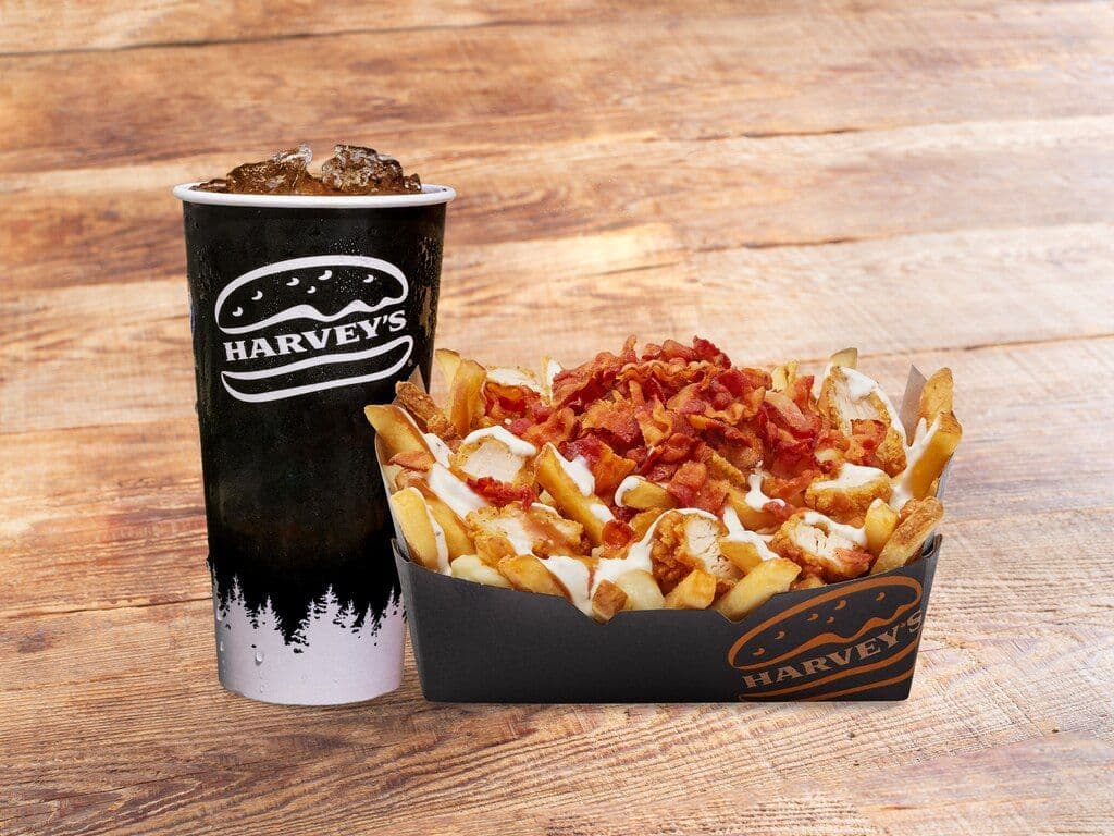 Large Chicken Bacon Ranch Poutine with 20 oz Soft Drink
