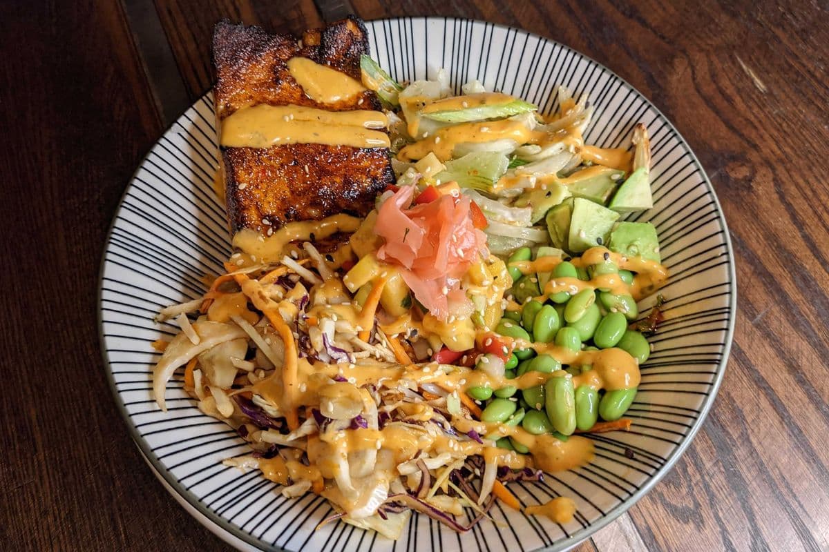 Mango Chipotle Salmon Bowl