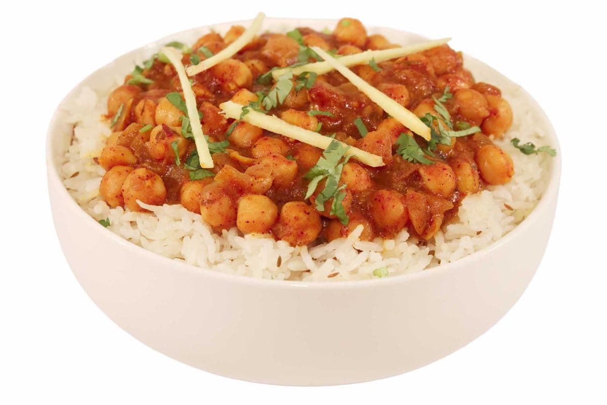 Channa Masala Rice Bowl (Vegetarian)