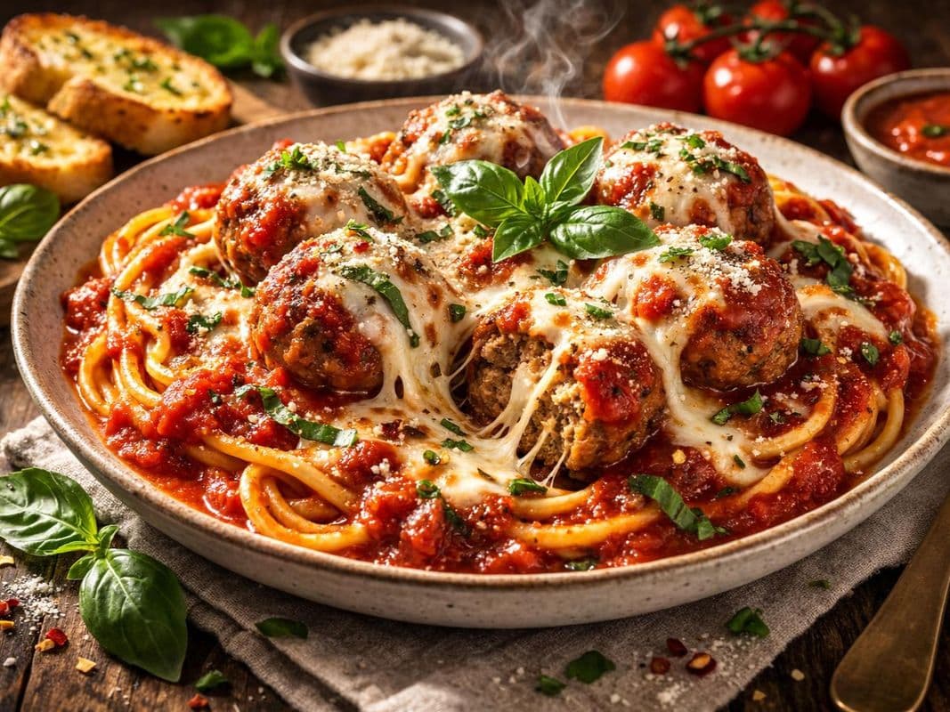 Vegan Meatball Marinara Pasta
