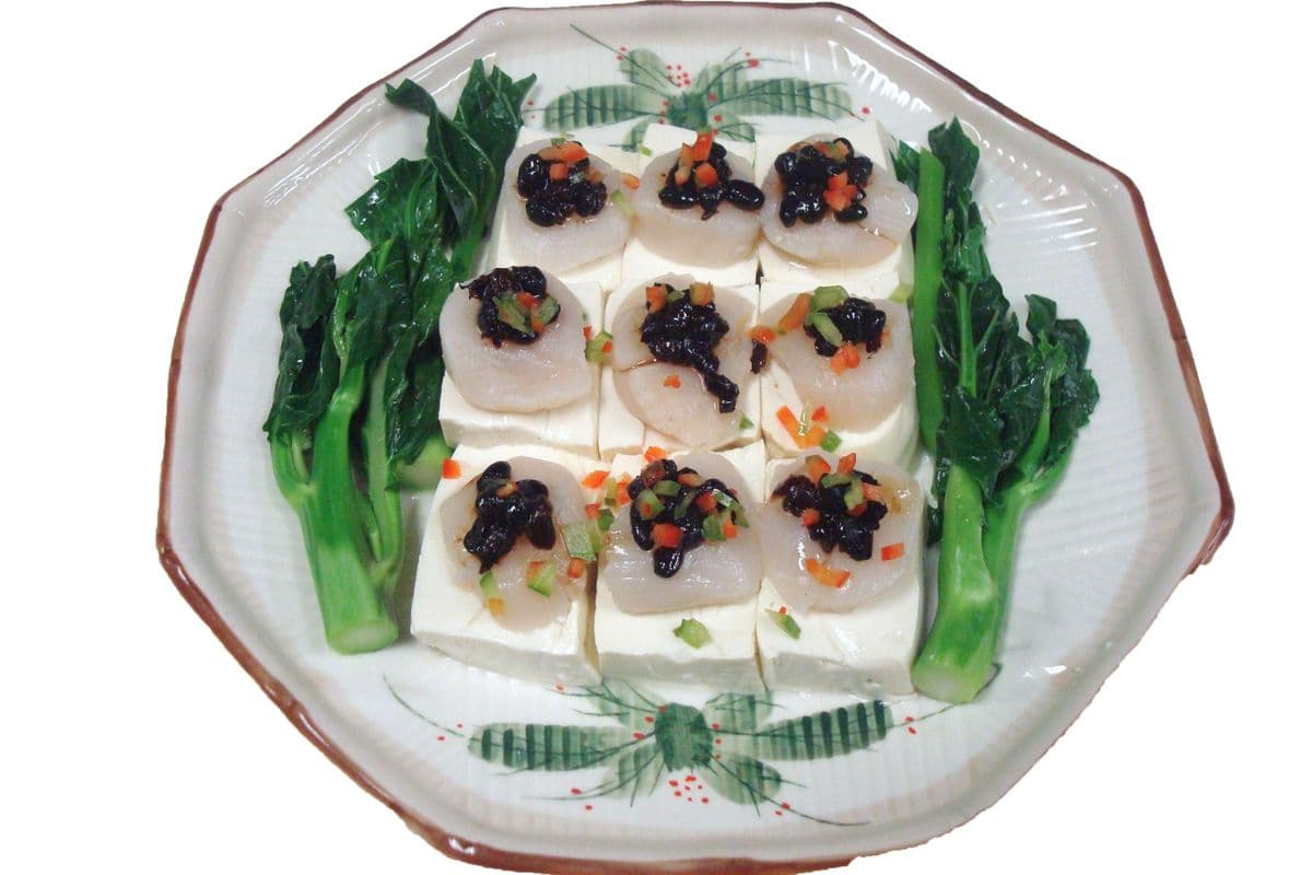 156. Steamed Scallop and Black Bean Sauce Tofu 蒸豉汁帶子豆腐